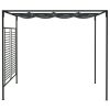 Gazebo com toldo retrátil 4x3x2,3 m 180 g/m² antracite - Image 3