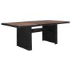 7 pcs conjunto de jantar para jardim vime PE preto - Image 2