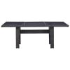 11 pcs conjunto de jantar para jardim vime PE preto - Image 3