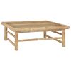 2 pcs conj. lounge p/ jardim em bambu c/ almofadões branco nata - Image 3
