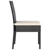 Cadeiras de jantar para jardim 4 pcs vime PE preto - Image 3
