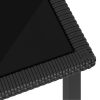 Mesa de jantar jardim 70x70x73 cm vime PE preto - Image 3