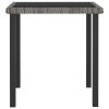 Mesa de jantar para jardim 70x70x73 cm vime PE cinzento - Image 2