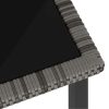 Mesa de jantar para jardim 70x70x73 cm vime PE cinzento - Image 3