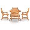5 pcs conjunto de jantar para jardim madeira de acácia maciça - Image 3
