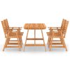 5 pcs conjunto de jantar para jardim madeira de acácia maciça - Image 3