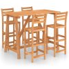 5 pcs conjunto de bar para exterior madeira de acácia maciça - Image 2