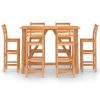 7 pcs conjunto de bar para exterior madeira de acácia maciça - Image 3