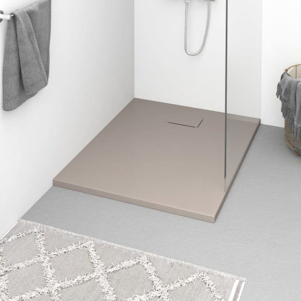Base de chuveiro SMC 100x80 cm castanho