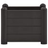 Canteiro elevado para jardim PP 43x43x35 cm antracite - Image 3