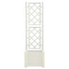 Vaso/floreira de jardim com treliça 43x43x142 cm PP branco - Image 3
