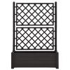 Vaso/floreira de jardim com treliça 100x43x142 cm PP antracite - Image 3