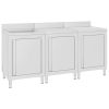Armário c/ lava-louça cozinha comercial 180x60x96cm aço inoxid.