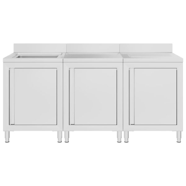 Armário c/ lava-louça cozinha comercial 180x60x96cm aço inoxid. - Image 3