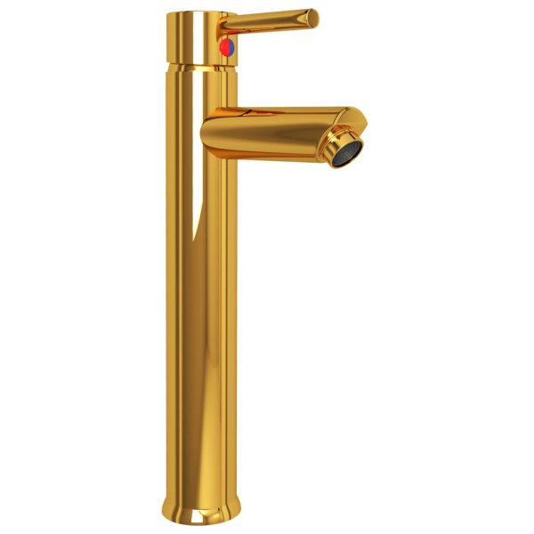 Torneira misturadora para casa de banho 12x30 cm dourado - Image 3