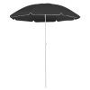 Guarda-sol de exterior com poste de aço 180 cm antracite