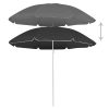 Guarda-sol de exterior com poste de aço 180 cm antracite - Image 2
