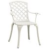 Cadeiras de jardim 2 pcs alumínio fundido branco - Image 2