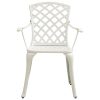 Cadeiras de jardim 2 pcs alumínio fundido branco - Image 3