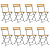 9 pcs conjunto de jantar dobrável p/ exterior acácia maciça - Image 2