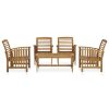 2 pcs conjunto lounge de jardim madeira de acácia maciça - Image 2