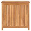 Caixa arrumação para jardim 60x50x58 cm madeira teca maciça - Image 2