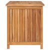 Caixa arrumação para jardim 90x50x58 cm madeira de teca maciça - Image 3