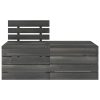 2 pcs conj. lounge de paletes jardim pinho maciço cinza-escuro - Image 2