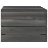 Mesas de paletes para jardim 2 pcs pinho maciço cinzento-escuro - Image 3