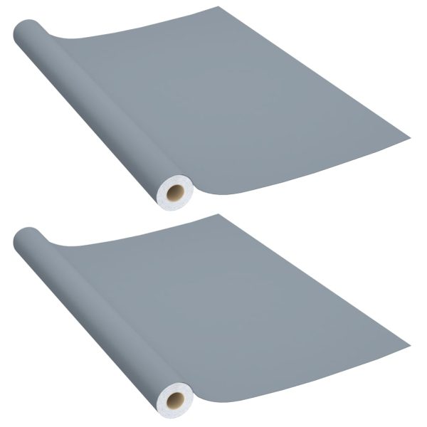 Autocolante para móveis 2 pcs 500x90 cm PVC cinzento - Image 2
