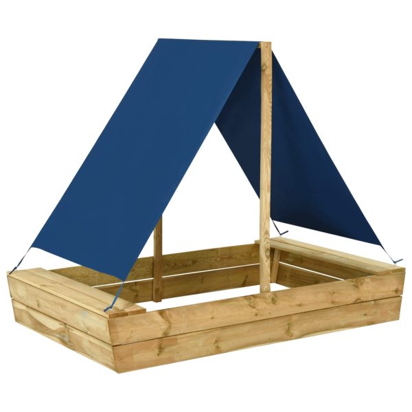 Caixa de areia c/ telhado 160x100x133 cm pinho impregnado