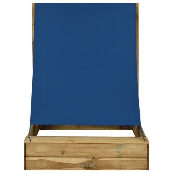 Caixa de areia c/ telhado 160x100x133 cm pinho impregnado - Image 2
