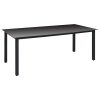 7 pcs conjunto de jantar para jardim preto - Image 3