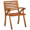 Cadeiras de jantar p/ jardim c/ almofadões 2 pcs acácia maciça - Image 3