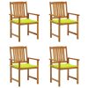 Cadeiras de jardim c/ almofadões 4 pcs madeira de acácia maciça
