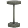 3 pcs conjunto de bar p/ jardim c/ almofadões vime PE cinzento - Image 3