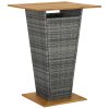 5 pcs conjunto de bar para jardim cinzento - Image 3