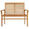 Banco de jardim c/ almofadão azul real 112 cm teca maciça - Image 3