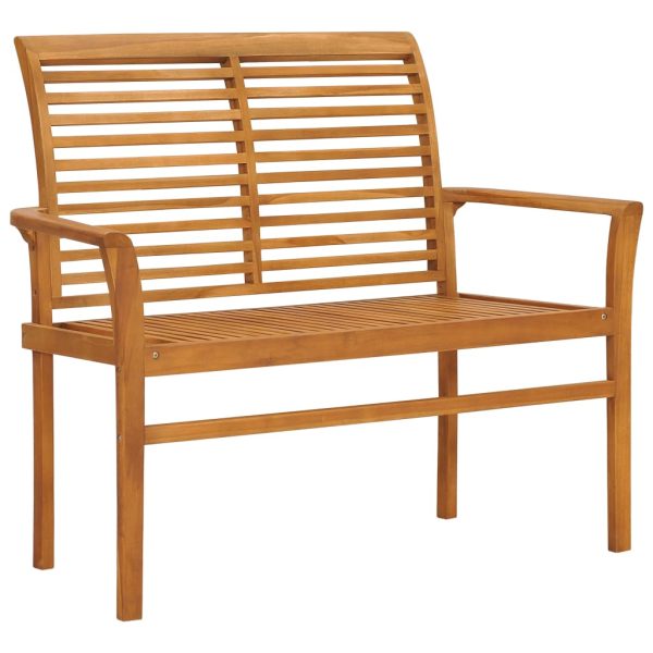 Banco de jardim c/ almofadão antracite 112 cm teca maciça - Image 2