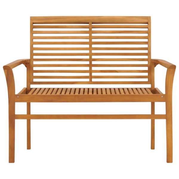 Banco de jardim c/ almofadão antracite 112 cm teca maciça - Image 3