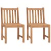 Cadeiras de jardim c/ almofadões 2 pcs teca maciça - Image 3