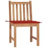 Cadeiras de jardim c/ almofadões 2 pcs teca maciça - Image 2