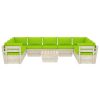 10 pcs conjunto lounge de paletes + almofadões madeira de abeto - Image 3
