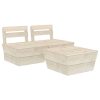 3 pcs conjunto lounge de paletes madeira de abeto impregnada - Image 2