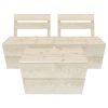 3 pcs conjunto lounge de paletes madeira de abeto impregnada - Image 3