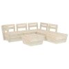6 pcs conjunto lounge de paletes madeira de abeto impregnada - Image 2
