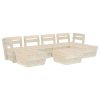 7 pcs conjunto lounge de paletes madeira de abeto impregnada - Image 2