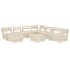 9 pcs conjunto lounge de paletes madeira de abeto impregnada - Image 2