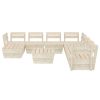 9 pcs conjunto lounge de paletes madeira de abeto impregnada - Image 3