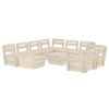 10 pcs conjunto lounge de paletes madeira de abeto impregnada - Image 2